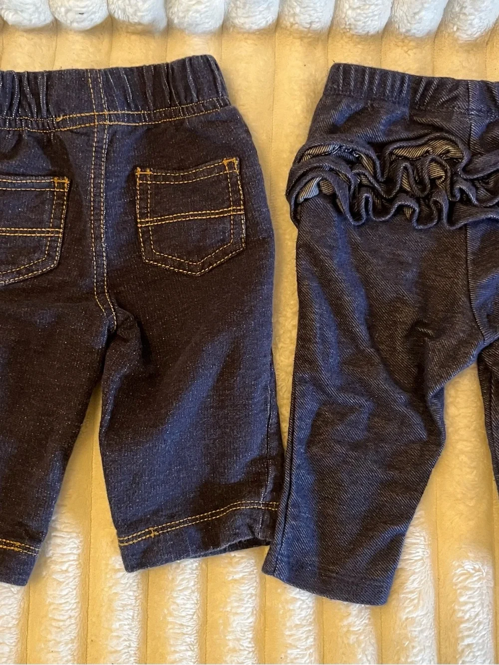 Infant Dark Navy Knit Pants Duo